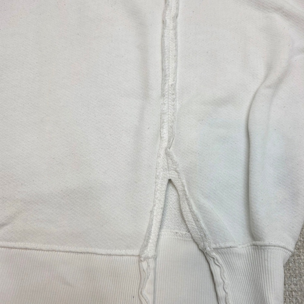 We The Free Free People White Oversized Batwing Sweatshirt Exposed Seams Small - Picture 4 of 10